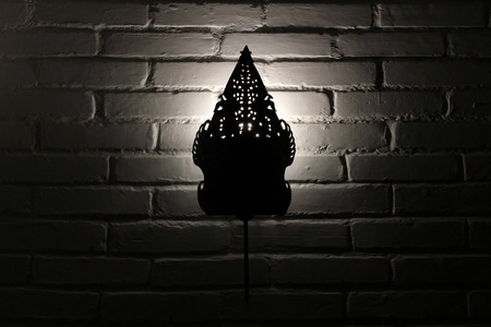 The silhouette of Javanese puppet, called "Wayang". Pic was taken in November 2017.の写真素材