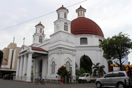 Arguably the icon of Kota Lama (Old Town) of Semarang, Indonesia. "Blenduk" church. Pic was taken in January 2018.
のeditorial素材