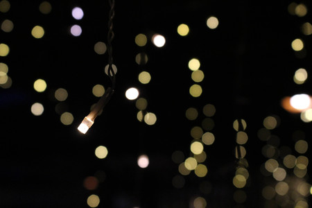 The blurred lights. One among hundreds of lights, blurred.の写真素材