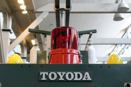 Translation: Toyota (formerly "Toyoda") started as a company producing loom/textile machines. Taken at Commemorative Museum of Industry and Technology in Nagoya, Japan - February 2018.のeditorial素材
