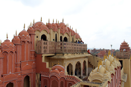 The view from the roof terrace of Hawa Mahal in Jaipur. Taken in India, August 2018.のeditorial素材