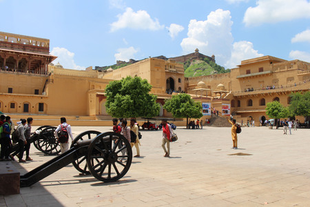 The Jaigarh as seen from the Amber (Amer) Fort. Taken in India, August 2018.のeditorial素材