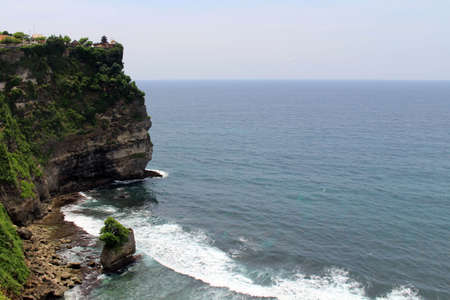 Crashing waves around Uluwatu Temple in Bali. Taken January 2022.の写真素材