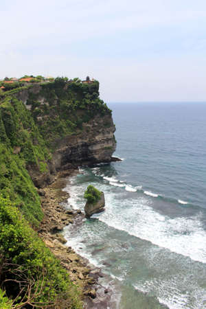 Coral reefs and ocean around Uluwatu Temple in Bali. Taken January 2022.の写真素材