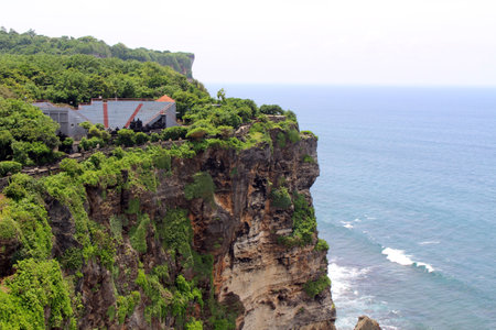 Empty Uluwatu Temple complex of Bali during pandemic. Taken January 2022.のeditorial素材