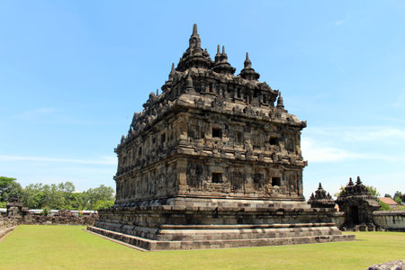 Main temple of Plaosan temple in Java, Indonesia. Taken in July 2022.の写真素材