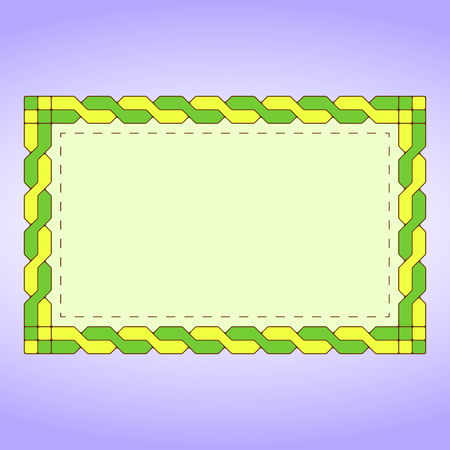 Green braid labelのイラスト素材