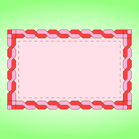 Red braid labelのイラスト素材