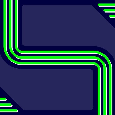 Green lines on dark background labelのイラスト素材