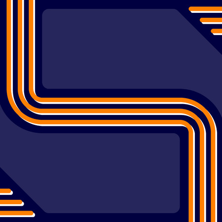 Orange lines on dark background labelのイラスト素材