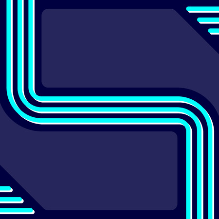 Blue lines on dark background labelのイラスト素材