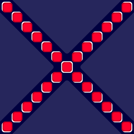 Crossing lines with red squares labelのイラスト素材