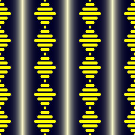 Yellow striped rhombus lines seamless patternのイラスト素材