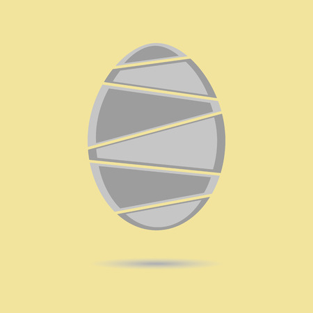 Grey sliced easter eggのイラスト素材