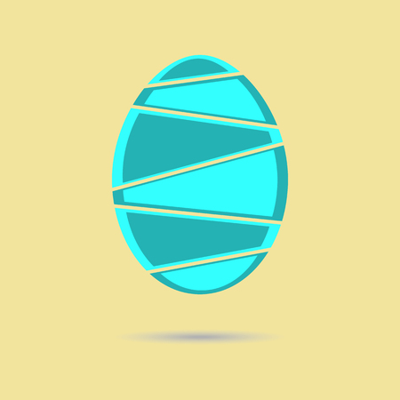 Mint sliced easter eggのイラスト素材