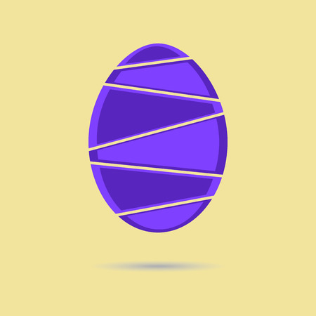 Purple sliced easter eggのイラスト素材