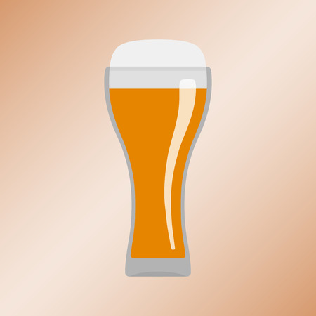 Glass of wheat beerのイラスト素材