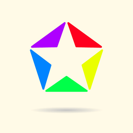 Star of colored triangles .のイラスト素材