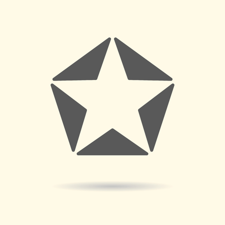 Star of grey triangles .のイラスト素材