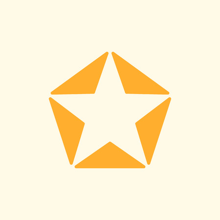 Star of orange trianglesのイラスト素材