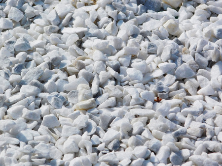 White gravel stones background.の写真素材