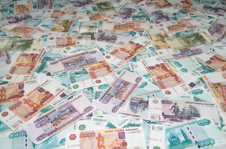 Russian Ruble. Background of Russian money. Ð’ig Money
