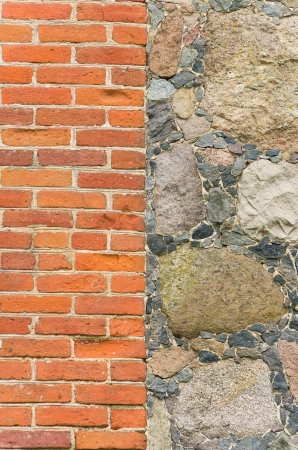 Fragment of the old wall and brickworkの写真素材
