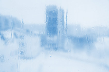 Look through the frozen windowpane