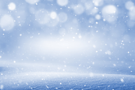 Winter christmas background with snowdrift and blizzardの写真素材