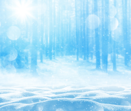 Winter bright background. Winter landscape with deep snowdrifts in snowy forest.
Christmas background for cardsの写真素材