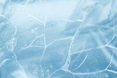 Ice background. Pattern of transparent shiny ice. Natural bright backgroundの写真素材
