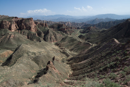 Binggou Danxia Scenic Area Lanform, Zhangye, Gansu, China