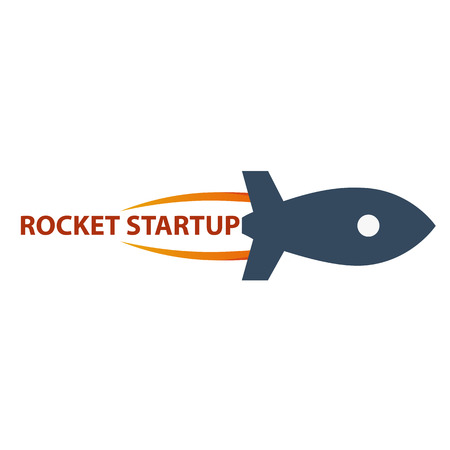 Rocket startup. Business. Rocket ship in a flat style.Vector illustration. Space travel to the moon.Space rocket launch. Project start up and development process.Innovation product, creative idea.のイラスト素材
