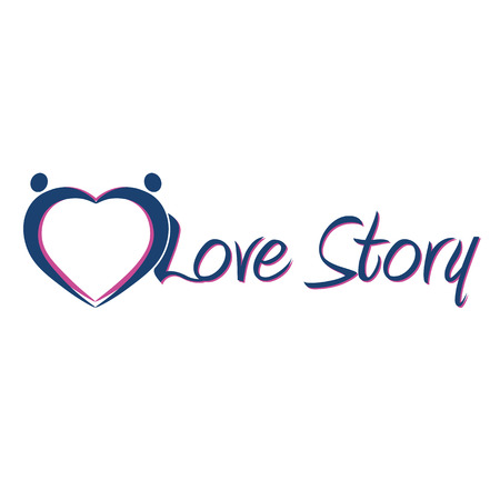 Love story . Vector illustration. Love, hearts. Valentines day. Be my valentine. 14 february.のイラスト素材