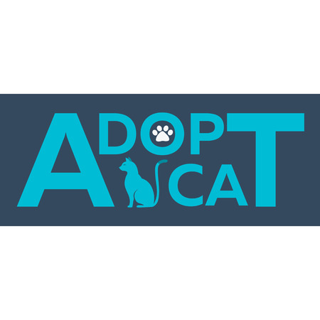 Adopt . Dont shop, adopt. Cat adoption concept. Vector illustrationのイラスト素材