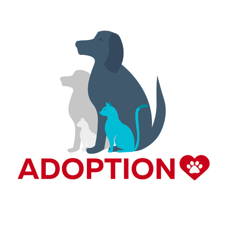 Adopt . Dont shop, adopt. Adoption concept. Vector illustrationのイラスト素材