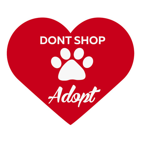 Adopt . Dont shop, adopt. Adoption concept. Vector illustrationのイラスト素材