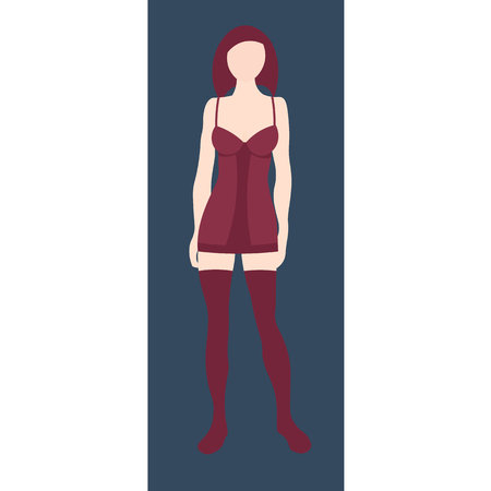 Vector image of lingerie. Underclothes. Vector illustrationのイラスト素材