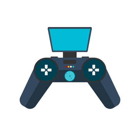 Drones with action camera. Flat design. Drone quadrocopter