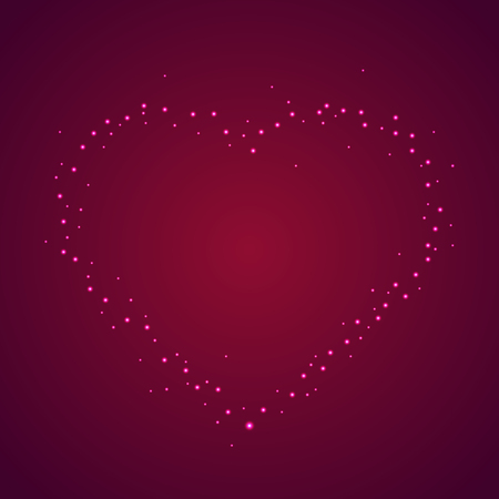 Happy Valentines Day. Heart on red background. illustrationのイラスト素材