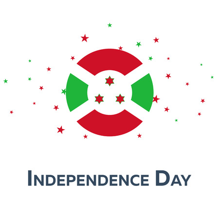 Independence day of Burundi. Patriotic Banner. Vector illustrationのイラスト素材