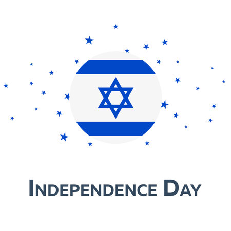 Independence day of Israel. Patriotic Banner. Vector illustrationのイラスト素材