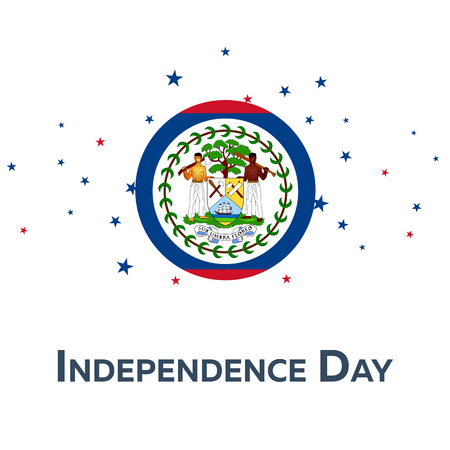 Independence day of Belize. Patriotic Banner. Vector illustrationのイラスト素材