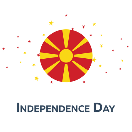 Independence day of Macedonia. Patriotic Banner. Vector illustrationのイラスト素材