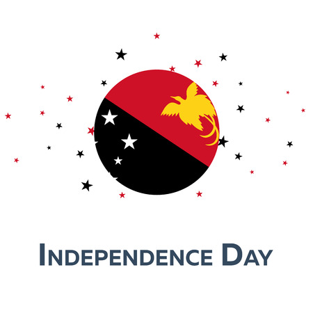 Independence day of Papua New Guinea. Patriotic Banner. Vector illustrationのイラスト素材