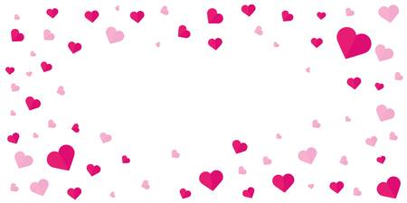 Happy Valentines Day. Background with hearts. Vector flat illustrationのイラスト素材
