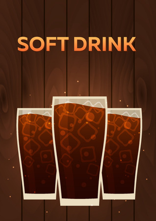 Soft drink. Fast food poster. Vector Illustrationのイラスト素材