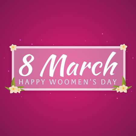 8 March. Happy woomens day International woomen s day. Vector flat illustrationのイラスト素材