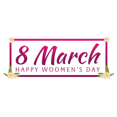 8 March. Happy woomens day International woomen s day. Vector flat illustrationのイラスト素材