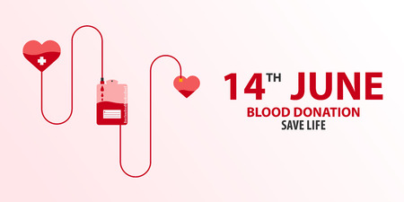 Blood donation banner. Medical illustration Vector illustrationのイラスト素材